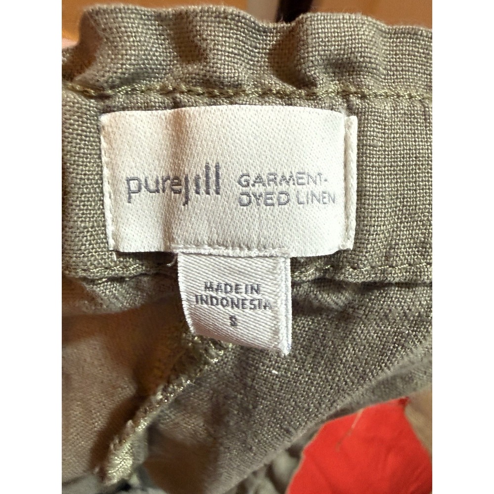 Linen Pure J Jill Womens Shorts Size Small Elastic Waist Casual Green - Picture 4 of 5